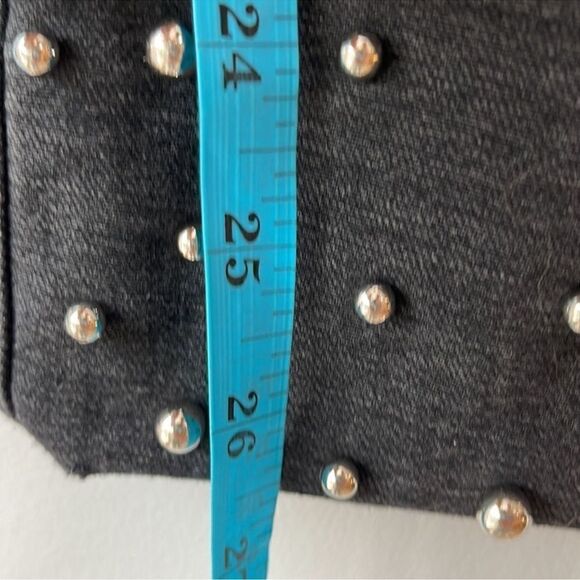 Zara Black Gray Jeans Black Pearl Cuff Hem Detailing - Picture 9 of 10